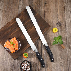 Cuchillo rebanador de <span class=keywords><strong>jamón</strong></span> de 10 pulgadas y 12 pulgadas, cuchillo de cocina profesional de acero inoxidable 5Cr15mov con mango de ABS - Product Image 1