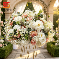 Boule de fleurs en soie lisse pour décoration de mariage, centres de table artificiels en soie pour événements festifs