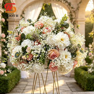 SMOOTH Factory - Bola de Flores de Rosa de Seda para Decoración de Bodas, Centros de Mesa de Flores Artificiales de Seda para Eventos y Fiestas - Product Image 1