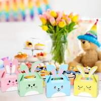 Boîtes à faveur de pâques 50 pièces, boîte-cadeau pour fête de pâques avec poignée, boîtes à bonbons, œufs de lapin, pour enfants