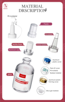 Haute Qualité 30ml Ambre Verre Moulé 10ml Récipient Cosmétique 50ml Flacons En Verre 100ml Soins De La Peau Visage Bouteille Vide Avec Bouchon