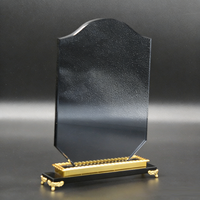 Trophée en cristal transparent avec base, plaque vierge gravée en 3D, design personnalisé HBL
