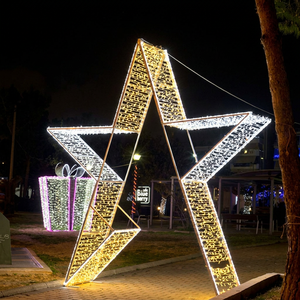 Arco de Luz Decorativo Golden Star para Entrada de Centro Comercial, Bodas, Eventos y Decoración Temática Festiva - Product Image 1