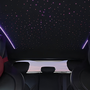 Tenda <span class=keywords><strong>Parasole</strong></span> Elettrica Intelligente Effetto Cielo Stellato <span class=keywords><strong>per</strong></span> Tesla Model Y 2025 Juniper con Controllo Vocale tramite App, Tenda da Tetto in PVC con Luce Ambiente, Lusso - Product Image 2