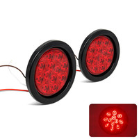 Feux de freinage arrière ronds rouges de 4 "à 12 LED 12V pour camion remorque