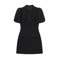 Vestido TAOP&ZA Moderno y Elegante 2026, Estilo Europeo y Americano para Mujer, Cuello Redondo Simple, Manga Abullonada, 2175536