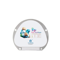 Bloc de zircone multicouche YUCERA Dental 3D PLUS à haute résistance à la flexion, adapté aux couronnes, incrustations, placages et bridges