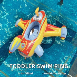 Galleggiante Gonfiabile a Forma di Aeroplano in PVC Ecologico per Piscina, Sedile Comodo per Bambini, Anello di Sicurezza per Nuoto - Product Image 2