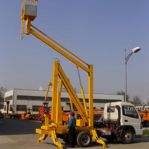 ลิฟต์ยกต้นเชอร์รี่แมงมุมไฟฟ้าขนาดเล็ก10 ~ 21ม. พร้อมระบบปรับระดับอัตโนมัติ - Product Image 2