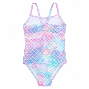 Traje de Baño Infantil Puresun con Estampado Personalizado de <span class=keywords><strong>Sirena</strong></span>, Traje de Baño de Una Pieza para Niñas - Product Image 1