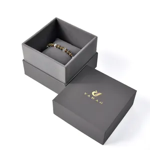 Yadao Luxe Grijs Custom Logo Afdrukken Verpakking Kussen Horloge Doos Luxe Papier Sieraden Armband Box