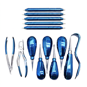 Juego de Instrumentos Dentales Veterinarios de 14 Piezas, Color Azul Oscuro, Certificado CE Clase II, Agarre Ergonómico para Cirugía Oral de Mascotas - Product Image 1