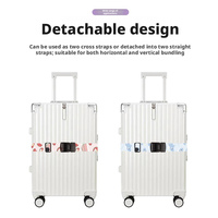 Sangle de bagage/ceinture de bagage personnalisée avec logo OEM ODM, accessoires de voyage robustes et tendance avec serrures TSA et codes.