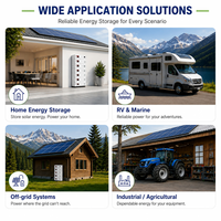 Batterie LiFePO4 professionnelle Emc Un38.3, empilable, 5,12 kWh, 51,2 V, 100 Ah, communication CAN, stockage d'énergie solaire hybride pour réseau