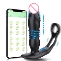 Erwachsenen-Sexspielzeug für Männer Doppelring-Verschluss-Design Einziehbarer Analer Prostata-Massager Ferngesteuerter Analplug Vibrator Medizinisch
