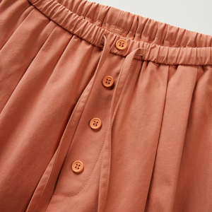High Waist <strong>Drawstring</strong> Wide Leg Breathable Canvas Palazzo Pants Women Button Front Regular Fit Casual Summer Solid Color <strong>Trousers</strong> - Product Image 3