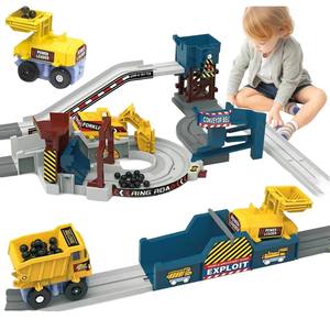 Giocattoli Elettrici ITTL con <span class=keywords><strong>Pista</strong></span> da Costruzione, Camion da Costruzione e Giochi di Ingegneria Stradale, Giocattoli con Slot da Costruzione per Bambini - Product Image 1