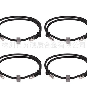 Tungsten Carbide Bracelet <b>Black</b> Screw Shape Unisex Fashion <b>String</b> Bracelet For Men Women Jewelry Wholesale - Product Image 2