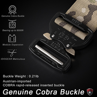 Ceinture tactique IDOGEAR de 2 pouces en nylon 500D avec boucle en métal, système de libération rapide deux-en-un avec ceinture intérieure de 2 pouces, ceinture Molle