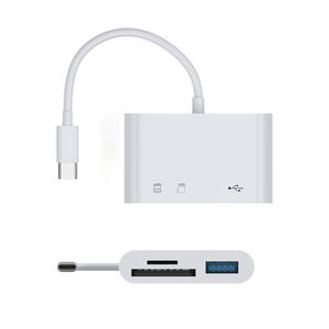 ตัวอ่านการ์ด Type-C เป็น SD/TF พร้อมสายแปลง OTG สำหรับโทรศัพท์มือถือและคอมพิวเตอร์ ช่องต่อ <span class=keywords><strong>USB</strong></span> 2.0 ภายนอก วัสดุ ABS - Product Image 2