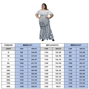 <span class=keywords><strong>Rosso</strong></span> una spalla Fishtail Maxi abito personalizzato tromba abito sirena polinesiano Tonga tribale Tribal vestito per grandi persone 7XL 8XL - Product Image 5
