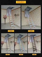Échelle télescopique pour loft, gain de place |   Escalier de grenier rétractable en aluminium, rétractable / installation facile / certifié CE et ISO