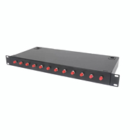 Boîtier de terminaison de câble optique à 12 ports FC entièrement équipé, monté en rack, panneau de brassage de fibre optique pour armoire 19 pouces