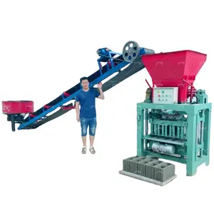 BR4-40 semi-automatic production line cement brick making machine concrete paving brick hollow block machine factory price