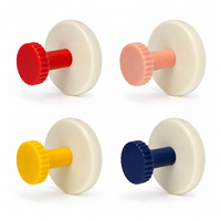 Crochet mural rotatif créatif couleur macaron, porte-manteau décoratif en forme d'engrenage, adhésif mural pour chambre d'enfant et chambre à coucher