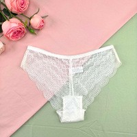 Pakaian Dalam Wanita Siap Kirim, Bikini Katun Organik Spandex, Bernapas, Pinggang Rendah, Seksi, Berlubang, Renda
