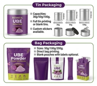 Poudre d'igname violette 100% pure et naturelle, extrait d'UBE en vrac, soluble dans l'eau, superaliment en poudre pour boissons quotidiennes