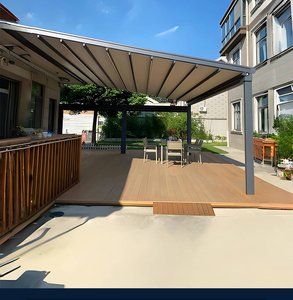 रिट्रेटेबल पेगोला छत प्रणाली-वाटरप्रूफ और यूव-प्रतिरोधी एल्यूमीनियम पेगोला - Product Image 2