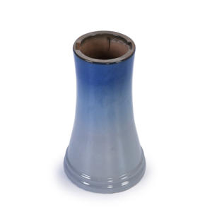 อ่างน้ำนกเซรามิก Mdj ขนาดเส้นผ่านศูนย์กลาง 17.32 นิ้ว สูง 18.11 นิ้ว แบบตั้งพื้นสำหรับสวนกลางแจ้ง ดีไซน์ไล่เฉดสีเคลือบเงา สไตล์เรียบง่าย - Product Image 6