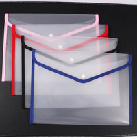 Foska nouvel article bordure diagonale transparente A4 documents stockage enveloppe dossier de fichiers pour l'école de bureau