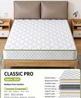Matelas de luxe pour hôtel OEM&ODM avec ressorts ensachés, Euro Top, en mousse à mémoire de forme hybride haute densité, disponible en tailles King, Queen, Full et Twin