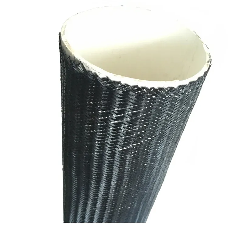 पीईटी ज्वाला-मंदक बुना जाल ट्यूब केबल संरक्षण पहनने के लिए प्रतिरोधी कंघी साँप त्वचा काला बुना विस्तार योग्य जाल ट्यूब