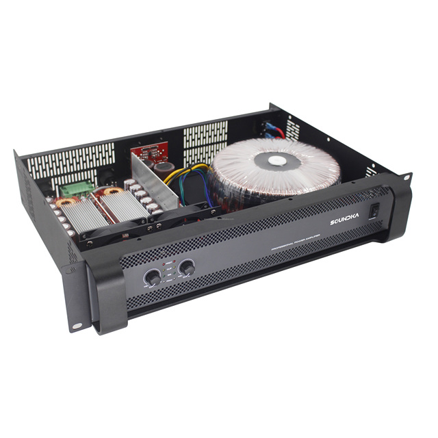 High Sound Quality DJ Speaker System TD Class 2x1000W Analog-Digital Amplifier with 2000W Output Power and 8ohm Impedance