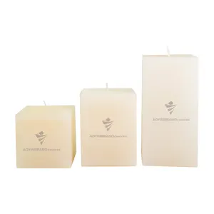 Scented Pillar Candles Pure Paraffin Wax Custom Brand Label Scented Thick White Color Pillar Candles To Improve Personal Seep Quality