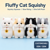 Peluche Chat Endormi - Jouet en Coton PP Super Doux pour Soulager le Stress, Détails Brodés, Cadeau d'Anniversaire