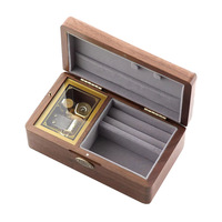 Vente en gros de boîte à bijoux en bois avec bague élégante personnalisée pour mariage cadeau boîte à musique en bois de Noël