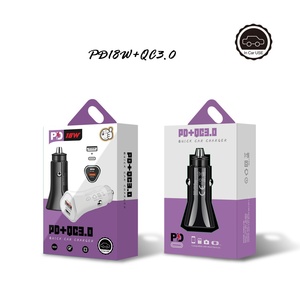 Hot Selling High Quality Mini <b>Triangle</b> QC3.0+PD18W Mobile Phone Charger Cheap USB Car Charger for iPhone X 11 12 Samsung Galaxy - Product Image 3