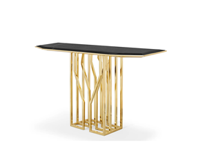 Table Console Moderne de Luxe MR Base en Acier Inoxydable Dessus en Métal Durable Maison Entrée Hôtel Salon Meubles Villa Appartement - Product Image 5