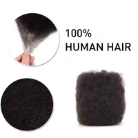Cheveux naturels brésiliens vierges Remy Afro Kinky Curly en vrac, micro-torsades, trame simple, 30g pour tresses africaines