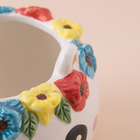 Guirlande décorative créative, mignonne, Panda colorée, Pot de plantes à fleurs en céramique, vente en gros, offre spéciale,