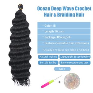 Vente en gros Tresses synthétiques pour cheveux ombrés ondulés torsadés à boucles profondes tresses de rivière boîte au <span class=keywords><strong>crochet</strong></span> à trame unique - Product Image 4