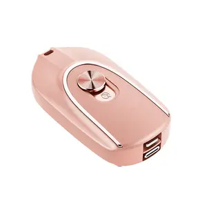 Pink 1500mah mini keychain mobile Apple and Type-C 2-in-1 emergency gift power bank