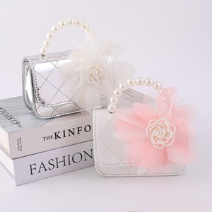 Nouveau sac à bandoulière pour filles, en maille perlée, petit sac à <span class=keywords><strong>main</strong></span> princesse pour enfants, avec chaîne, résistant à l'usure, antivol, accessoires - Product Image 4