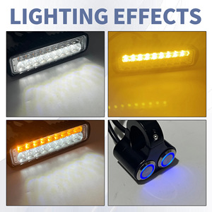 Barra de luces LED todoterreno ZUQING, 18 luces LED, 35W, 12V, doble fila, con soporte de montaje para motocicleta y bicicleta - Product Image 4