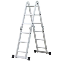 Vente flash - Échelle télescopique portable en aluminium EN131 - Échelle pliable - Charge maximale 150 kg - Échelle multifonctionnelle pliante renforcée