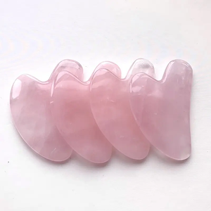 Gran oferta, tabla guasha de cristal de cuarzo rosa natural, herramienta de masaje de belleza corporal de <span class=keywords><strong>Jade</strong></span> para <span class=keywords><strong>SPA</strong></span> - Product Image 2